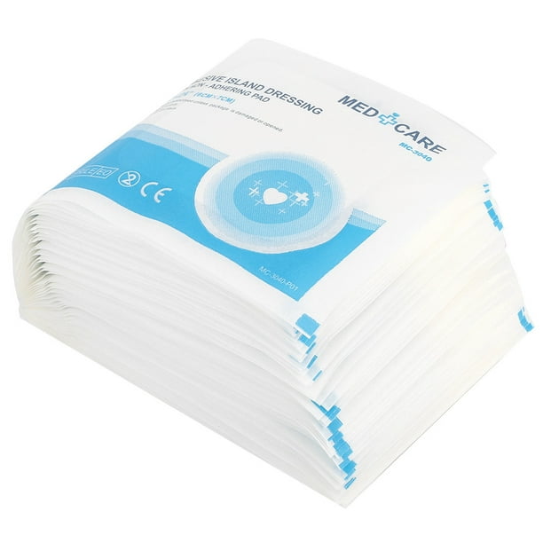 Paquete de 50 unidades de vendajes para heridas impermeables y transpirables, cinta médica estéril