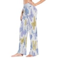 thumbnail image 3 of Comfy Casual Women's Pajama Pants Print Wide Leg Soft Watercolor Butterfly, 3 of 6