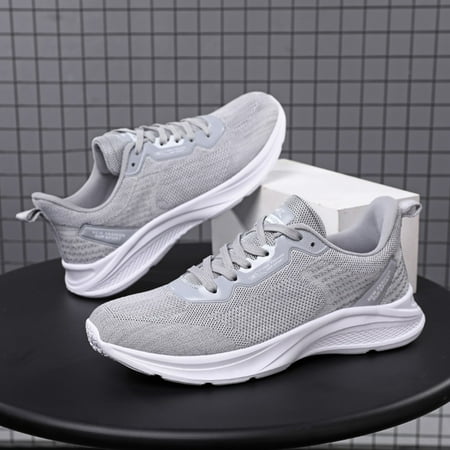 

Aayomet Men Sneakers Wide Couple Models Men s Spring And Autumn New Korean Version Breathable Lightweight Student Running Shoes Gray 11
