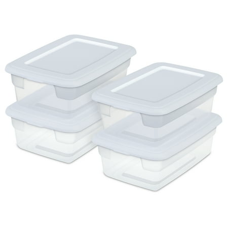 Sterilite - 12 Qt Storage Bx, White, Case of 4