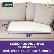 Depend Underpads, Disposable Incontinence Bed Pads for Adults, 36 x 21, 48 Count