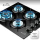 thumbnail image 4 of Parrilla Estufa DE Gas Empotrable ECOCINARE 4 QUEMADORES Cristal Templado Gas L.p Y Gas Natural STUF-02, 4 of 7