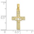thumbnail image 4 of Solid 10K Yellow Gold Dove In Cross Charm - 23.1mm, 4 of 6
