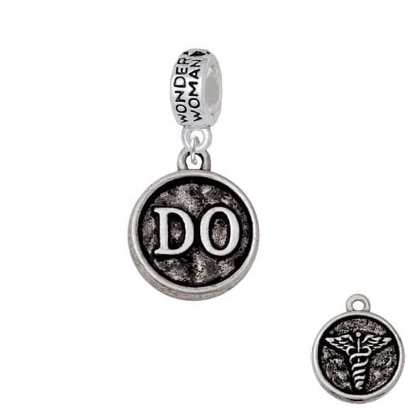 Doctor Caduceus Seal - DO - Wonder Woman Charm Bead