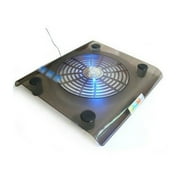 Laptop Cooling Pad Portable USB Powered, Laptop Notebook Cooler Stand Chill Mat with 1 Blue LED Fans, Fits 15inch