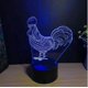 thumbnail image 4 of Gallo Luz Nocturna 3d Pollo Lámpara 3d Animal Lámpara De Mesa Led Interruptor Táctil Colorido Iluminación Para Dormir Del Bebé Para El Hogar Decorremote Control, 4 of 5