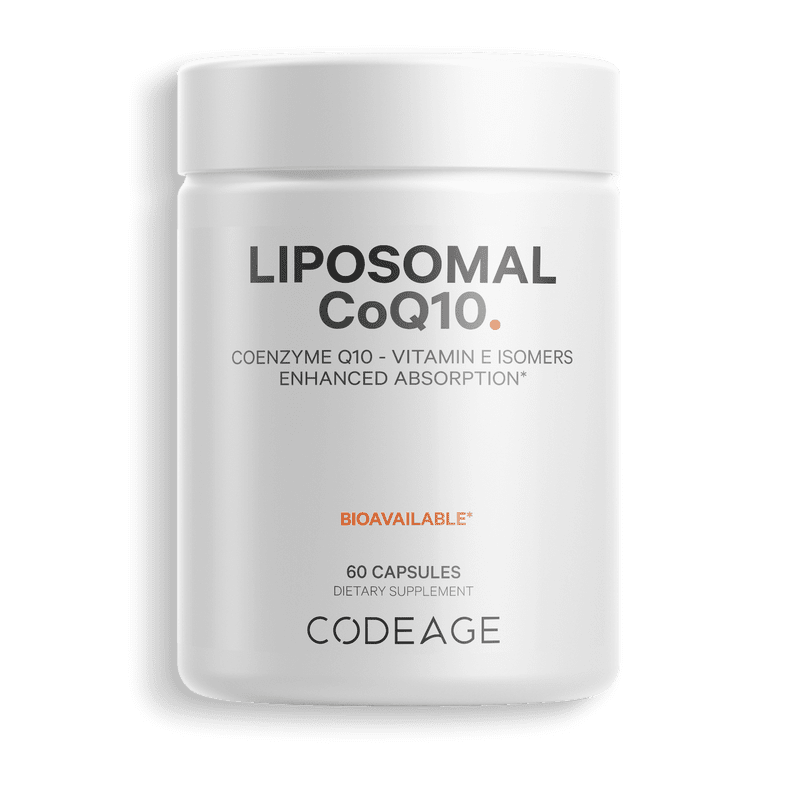 Codeage Liposomal CoQ10, Vitamin E Tocopherols & 125 mg Coenzyme Q10 ...