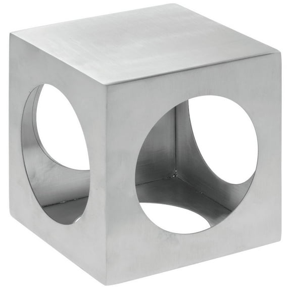 HUBERT Metal Display Riser Square Laser-Cut Stainless Steel Metal Riser - 5" Square