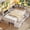 Rustic Gray, variant on Full Daybed With Storage L-Shape Bookcase & 6 Drawers Metal Platform Bed Small Space Guestroom Furniture Vintage Brown