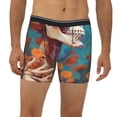 thumbnail image 2 of Cauagu Artistic Orange Carnation Skull Print Men's Boxer Briefs, Funny & Cute Underwear Elastic Waistband Briefs Ideal Gift for Men,1-Pack, 2 of 7