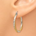 thumbnail image 2 of Auriga Fine Jewelry 14K Yellow Gold Rhodium 2.5mm Twisted Hoop Earrings for Women, 2 of 6