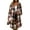Brown, variant on Women's Plaid Trench Coat Long Shacket Hooded Long Sleeve Oversized Soft Spring Button Down Single Breasted Flannel Shirt Jacket Grey X-Large