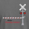 thumbnail image 3 of CafePress - Chasing Trains! T Shirt - Mens Comfort Colors Shirt, 3 of 5