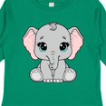 thumbnail image 4 of Inktastic Cute Gray Elephant Boys or Girls Long Sleeve Toddler T-Shirt, 4 of 5