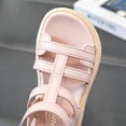 thumbnail image 4 of Xfvqtps Kids Boys Girls Gladiator Sandals Open Toe Hook and Loop Straps Thick Soft Sole Flats Summer Shoes, 4 of 8