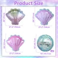 thumbnail image 3 of 8Pcs Mermaid Party Decorations Balloons - Large Number 5 Balloon, Foil Mermaid Tail Balloons, Seashell Balloons, Round Balloons for Kids'Mermaid 5th Birthday Decorations Under the Sea Supplies, 3 of 6