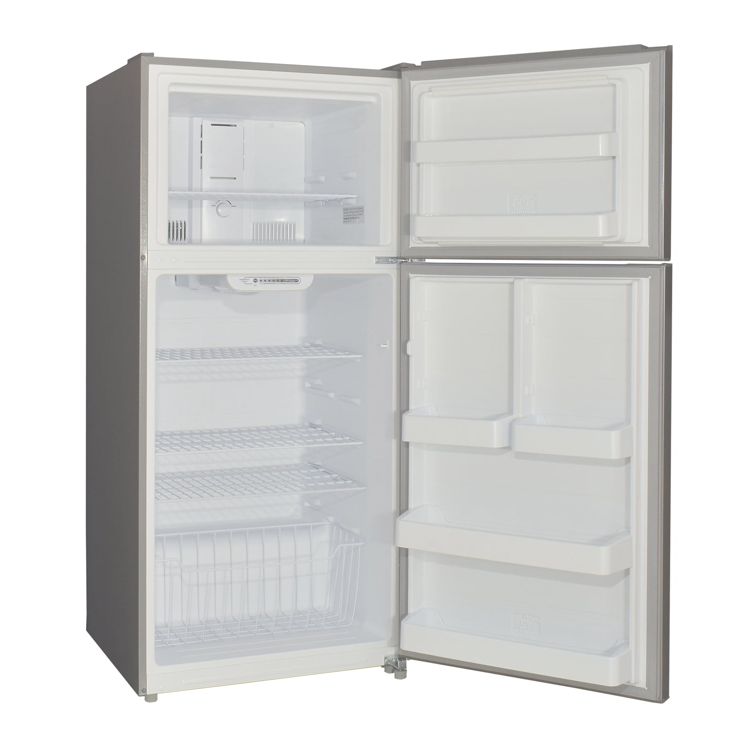Smad 30 in Freestanding Top Freezer Refrigerator 18.3 Cu ft Stainless Steel 2 Door