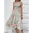 thumbnail image 4 of Sleeveless Smocked Floral Tiered Midi Dress for Women - Casual Summer Dress, 4 of 6