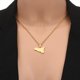 thumbnail image 3 of Collar con colgante de mapa Qarigey de Acero inoxidable Italia y Sicilia Color oro, 3 of 6