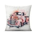 thumbnail image 2 of Romantic Love Valentine's Day Pillowcases,Be Mine Love Heart, Truck Rose Throw Pillow Covers 18 X 18 Inch, Set Of 2, Linen Study Sofa Cushion Cover Indoor Living Room Home Decor, 2 of 7