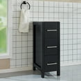 thumbnail image 2 of Vanity Art 12 Inch Bathroom Cabinet 3 Dove-Tailed Drawers with Engineered Marble Top Side Storage Organizer Freestanding Single Vanity Small Nightstand Bedroom/Bathroom/Entryway VA3112E, 2 of 4