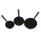 thumbnail image 2 of Sartén de casa de muñecas de 3 piezas de sartén negra en miniatura, olla de cocina, accesorio de cocina para casa de Magideal Sartén de casa de muñecas, 2 of 7
