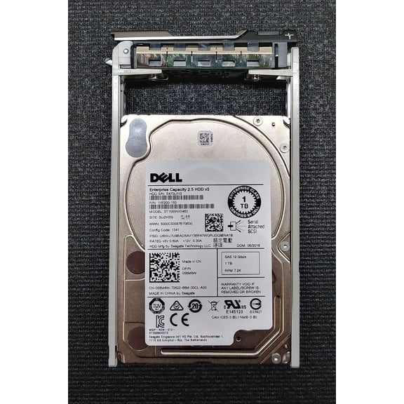 Dell 56M6W 1TB 2.5" 12Gb/s SAS 7.2K HDD ST1000NX0453 w/ R-series Tray