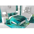 thumbnail image 4 of Lovely Manatee Full Comforter Set ,3D Manatee Bedding Set for Manatee Lovers,Underwater Oasis Duvet Insert,Hawaii Nautical Marine Life Down Comforter,Blue Green,3Pcs, 4 of 5