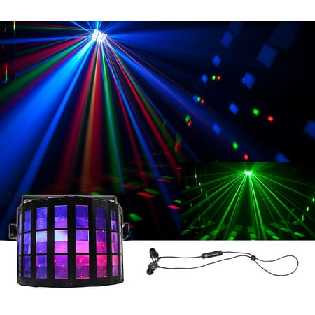Chauvet DJ Mini Kinta IRC DMX RGBW Derby Club Stage Effect Beam Light+Earbuds