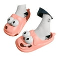 thumbnail image 2 of HXWCHs Funny Big Eye Platform Slippers Indoor Outdoor Closed toe Slide Sandals for Women Comfortable Shoes 5-6 Pink, 2 of 7