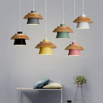 Arturesthome DIY Nordic Minimalism Wood Pendant Light Modern Mini Bedside Chandelier