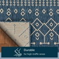 thumbnail image 5 of Well Woven Nors Blue & Beige Indoor/Outdoor Flat Weave Pile Nordic Lattice Pattern Runner Rug 3x10 (2'7" x 9'10"), 5 of 10