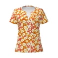 thumbnail image 3 of Naloa Orchids Flowers Print T-Shirts Short Sleeve V Neck Tees for Women Fashion Tops Trendy Lightweight Soft Casual Summer Outfits Clothes, 3 of 5