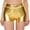 Gold, variant on Women's High Waisted Metallic Booty Shorts Rave Bottoms For Dancing Hot Pants Clubwear