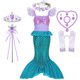 thumbnail image 1 of Película de Disney, vestido de sirenita, disfraz de princesa Ariel, ropa de manga con volantes, lentejuelas, ajustado, informal, bonitos trajes para niños zhangyuxiang unisex, 1 of 2
