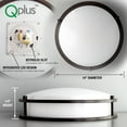 thumbnail image 3 of QPLUS 14" Dimmable Flush Mount LED Ceiling Light Bronze, 3 of 4