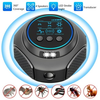 Mice Repellent Ultrasonic Plug In 4-Modes, Mouse Rat Indoor Rodent Squirrel Ultrasonic Pest Repeller Attic House Warehouse Basement Garage Office Rvs