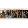 thumbnail image 5 of Cuteduck Women's Jacket Fall Winter Long Sleeve Lapel Loose Fit Double-Sided Fuzzy Fleece Casual Coat S-XL, 5 of 7