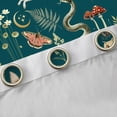 thumbnail image 4 of Manfei Cartoon Fox Owl Animal Blackout Curtains Set of 2 (52x84 Each), Rustic Plant Botanical Window Curtains, Teal Bohemian Style Curtains and Drapes, Window Curtains Room Decor, 4 of 6