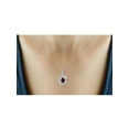 thumbnail image 4 of JewelersClub 1 1/2 Carat T.G.W. Garnet And White Diamond Accent Sterling Silver Pendant, 18", 4 of 4