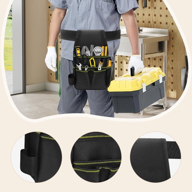 Riñonera para herramientas de jardinería, cinturón de herramientas para electricistas, bolsa de transporte portátil, organizador para fontaneros,