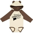 thumbnail image 3 of Inktastic Someone in Connecticut Loves Me Boys or Girls Long Sleeve Baby Bodysuit, 3 of 5