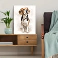 thumbnail image 5 of Beagle Dog Portrait Canvas Print Wall Art for Living Room Bedroom Office Hallway Apartment Decor, 5 of 8