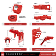 thumbnail image 4 of TRADESAFE Valve Lockout Tagout Kit, LOTO Kit 55 Pcs, OSHA-Compliant for Lock Out Tag Out, 4 of 9