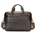 thumbnail image 2 of Maletín de cuero genuino para hombre, bolso bandolera de negocios para hombre, bolso retro de piel de vaca de primera capa para computadora portátil, 2 of 6
