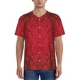 thumbnail image 4 of Haiem Hip Hop Hipster Baseball Jersey Button Down Shirts Sports Uniforms Men Women Jersey(Vintage Burgundy,4X-Large), 4 of 9