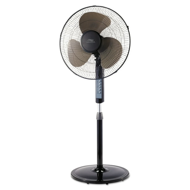 Lakewood 16 Remote Control Stand Fan Three Speeds Black