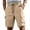 Khaki, variant on CCRFTGI Shorts for men Cargo Casual Drawstring Waist Work Shorts Loose Fit Hiking Short with Multi Pockets Black L