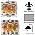 thumbnail image 2 of Christmas Dish Drying Mat Gingerbread Man Candy Cane Xmas Tree Drying Mats for Kitchen Counter Winter Holiday Dish Drainer Pad Absorbent Microfiber Dish Draining Mat 18x24 Inch, 2 of 7