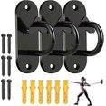 thumbnail image 1 of Ceiling Hook Set of 3 Workout Hanger Hooks with 6 Screws Up to 300kg Capacity Wall Anchor Ring for Yoga Workout Strap Hammock Swing, 1 of 5